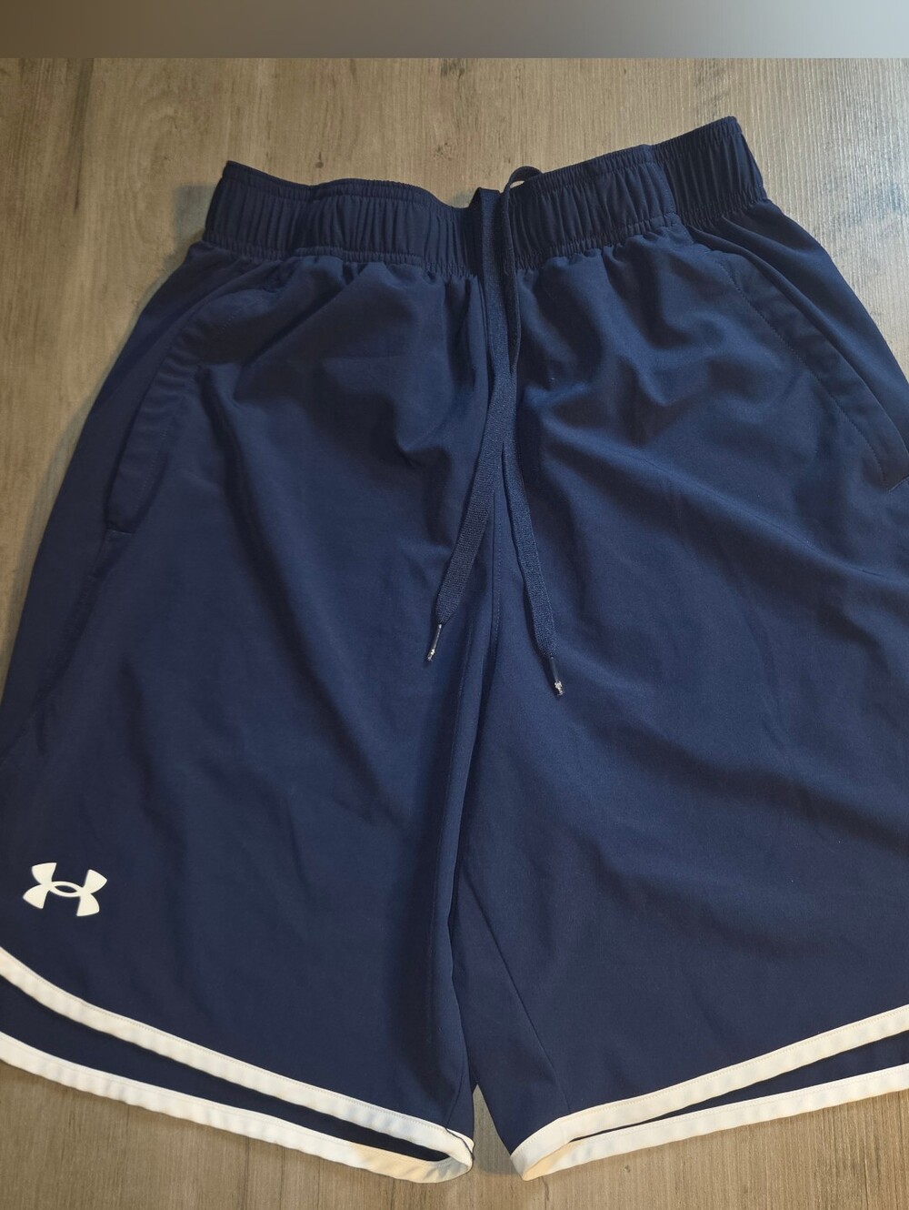 Under Armour Navy with White Trim Women's Athletic Shorts